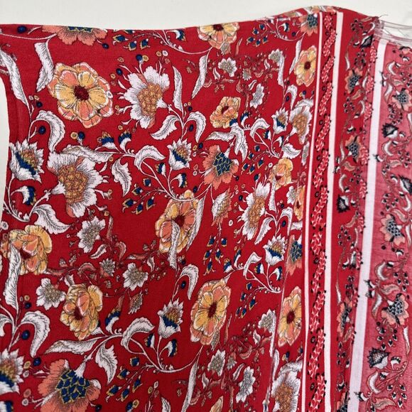 Women’s print fringed Duster Cardigan long sleeve open Front size XS Oversized - Picture 5 of 9